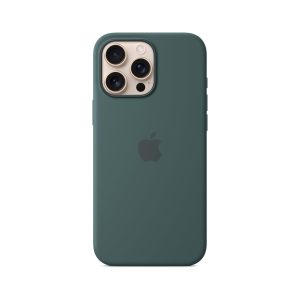 Apple iPhone 16 Pro Max Silicone Case with MagSafe Lake Green MA7V4