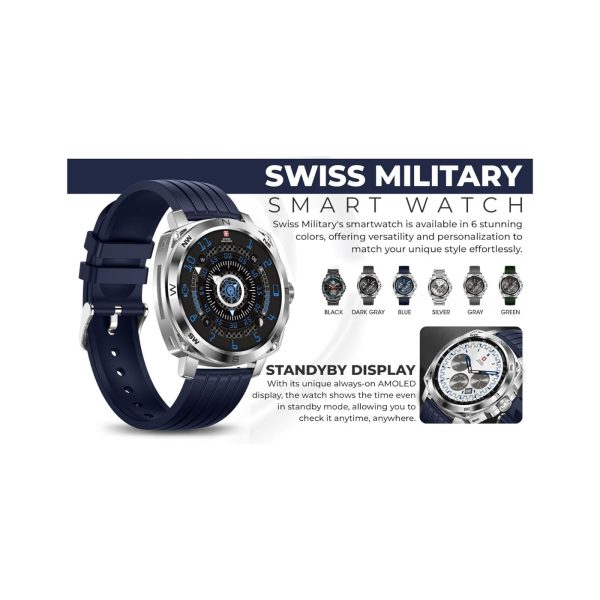 Swiss Military Dom 4 Smart Watch Blue