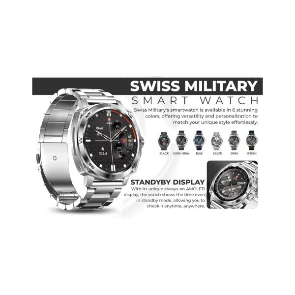 Swiss Military Dom 4 Smart Watch Silver