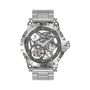Swiss Military Dom 2 Smart Watch Sliver Frame Silver Metal Belt
