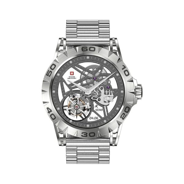Swiss Military Dom 2 Smart Watch Sliver Frame Silver Metal Belt
