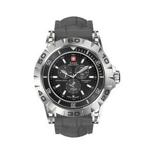 Swiss Military Dom 2 Smart Watch Silver Frame Grey Silicon Belt
