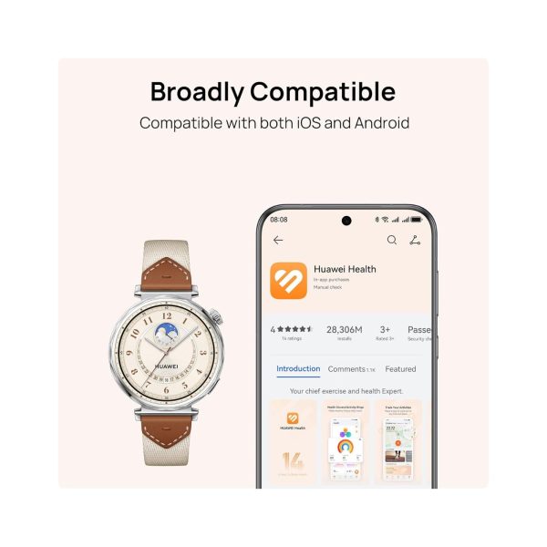 Huawei Watch GT5 46mm Brown Composite Leather Strap