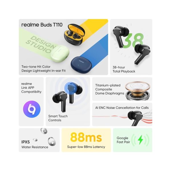 Realme Buds Punk Black T110