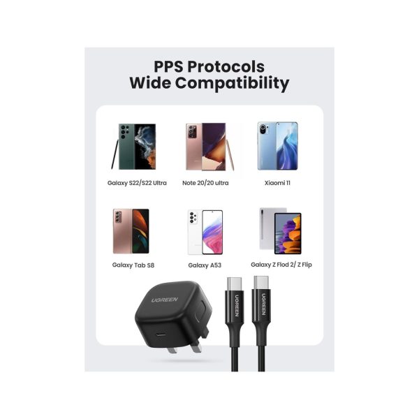 UGreen 25W Pd Fast Charger 1C With 2M UsbC   UsbC Cable Black (3)