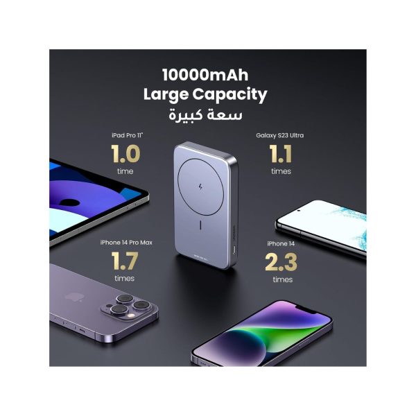UGreen Powerbank 10000 Mah Pd 20W Magnetic With Stand Black (4)