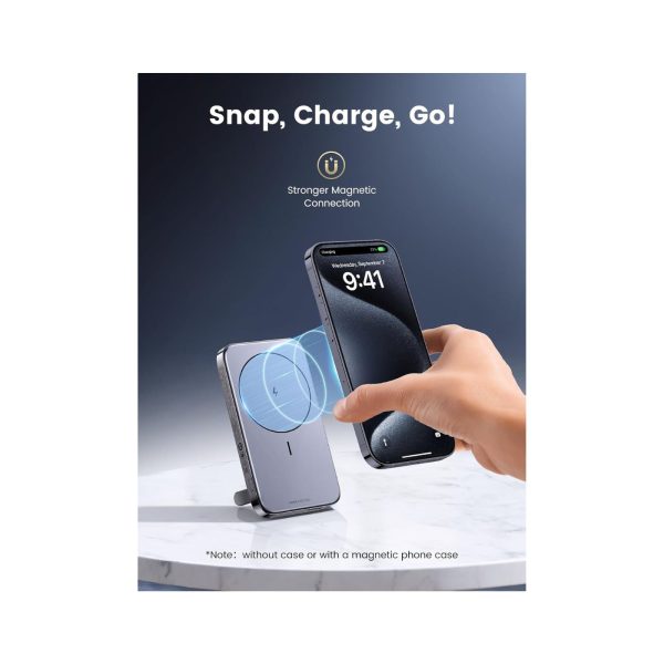 UGreen Powerbank 10000 Mah Pd 20W Magnetic With Stand Black (5)