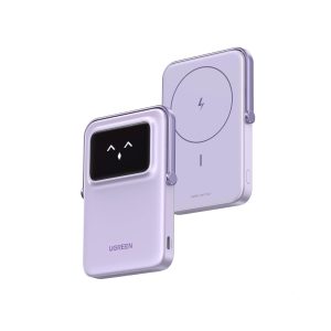 UGreen Powerbank Robotic 10000 Mah Pd 20W Magnetic With Stand Purple (1)