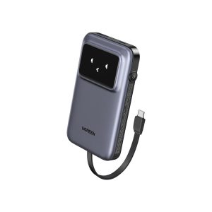 UGreen Powerbank Robotic 10000 Mah Pd 30W With Built In Usb Grey (1)