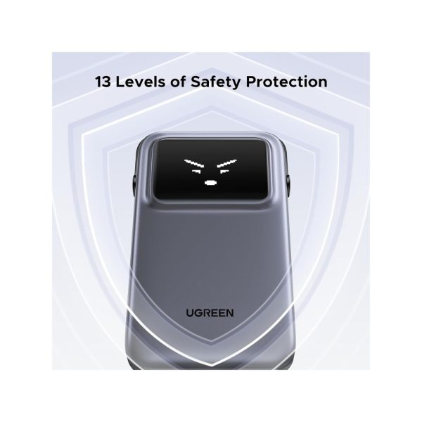 UGreen Powerbank Robotic 10000 Mah Pd 30W With Built In Usb Grey (5)