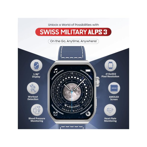 Swiss Military Alps 3 Smart Watch Blue (4)