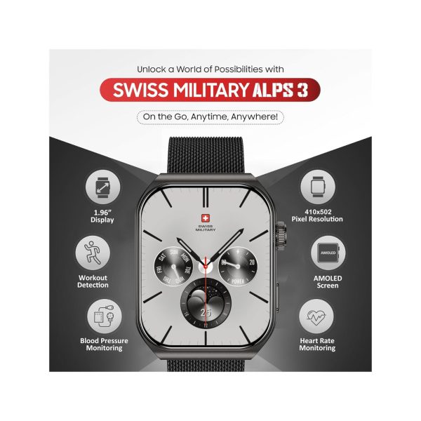 Swiss Military Alps 3 Smart Watch Gun Metal (4)