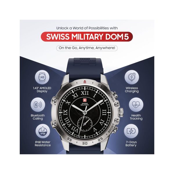 Swiss Military Dom 5 Smart Watch Blue (5)