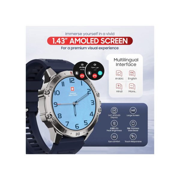 Swiss Military Dom 5 Smart Watch Blue (6)