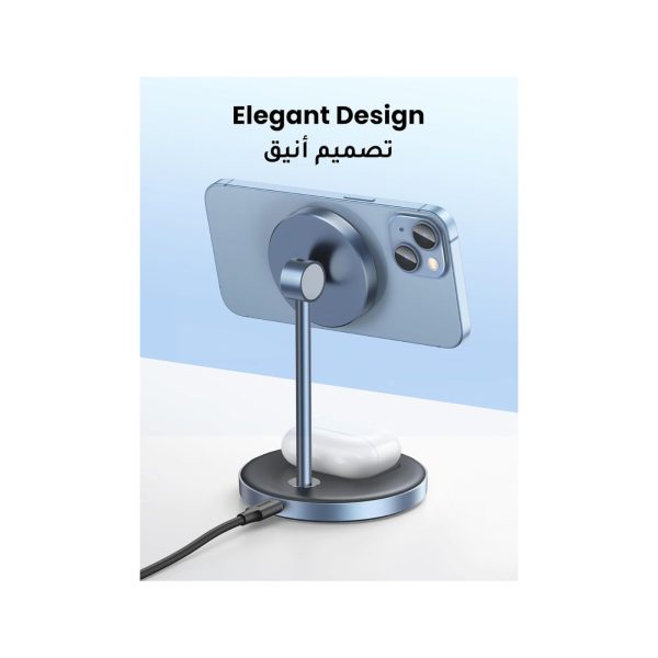 UGreen 2 In 1 Magnetic Wireless Charger 20W Gray (3)
