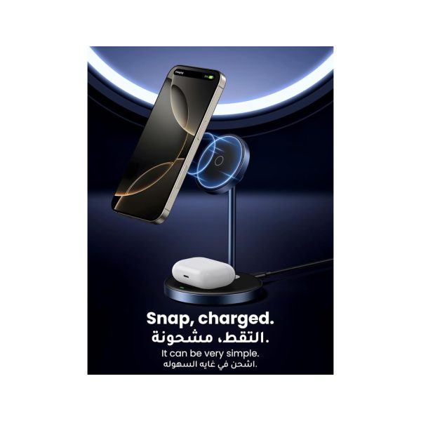 UGreen 2 In 1 Magnetic Wireless Charger 20W Gray (5)
