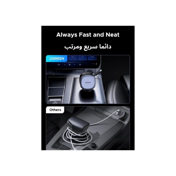 UGreen 75W 3 Port 1A 2C Pd Fast Car Charger Gray (5)