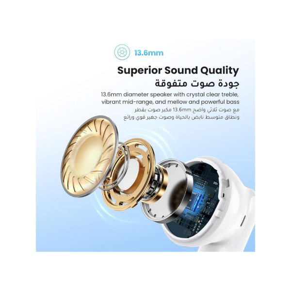 UGreen Hitune H5 True Wireless Earbuds White (3)