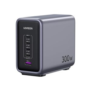 UGreen Nexode 300W 5 Port Pd 4C 1A Gan Fast Charger Gray (1)