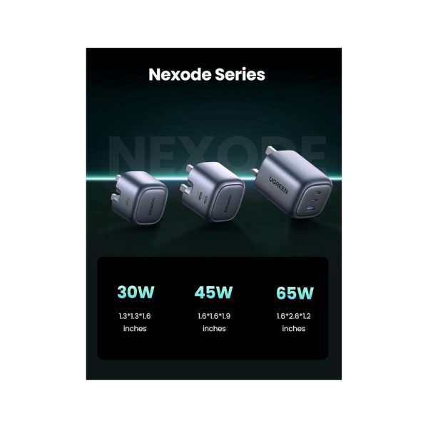 UGreen Nexode 45W Usb C 2C Pd Gan Fast Charger Gray (7)