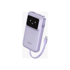 UGreen Powerbank Robotic 10000 Mah Pd 30W With Built In Usb Purple (1)