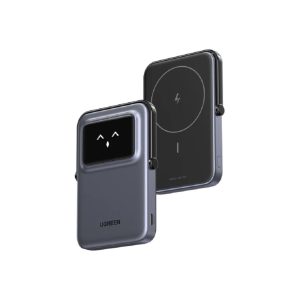 UGreen Powerbank Robotic 5000 Mah Pd 20W Magnetic With Stand Gray (1)