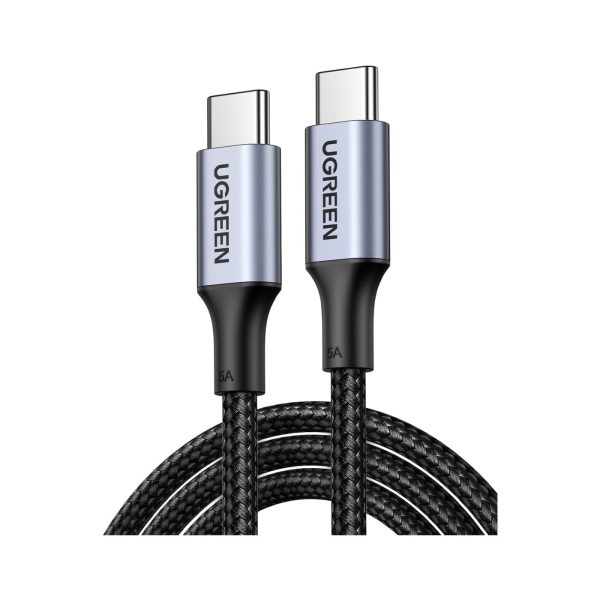 UGreen Usb C To Usb C 100W Braided Cable 1M Black (1)