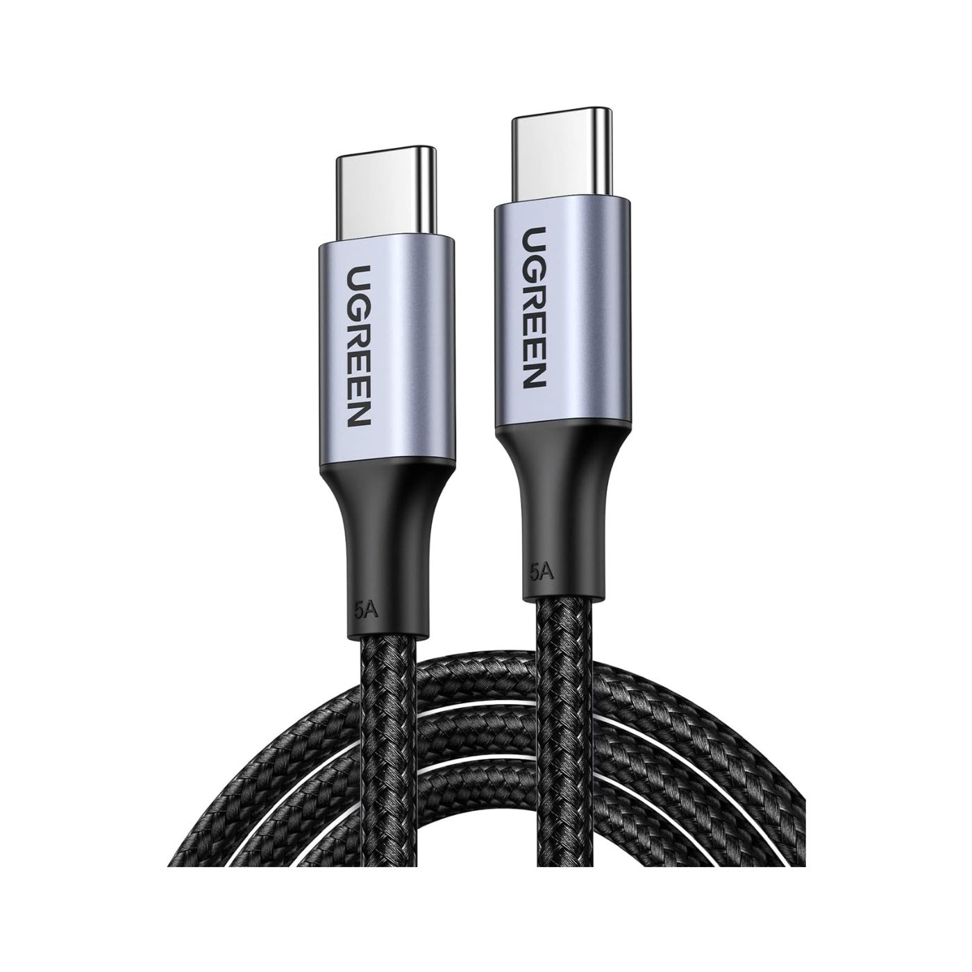 UGreen Usb C To Usb C 100W Braided Cable 2M Black (1)
