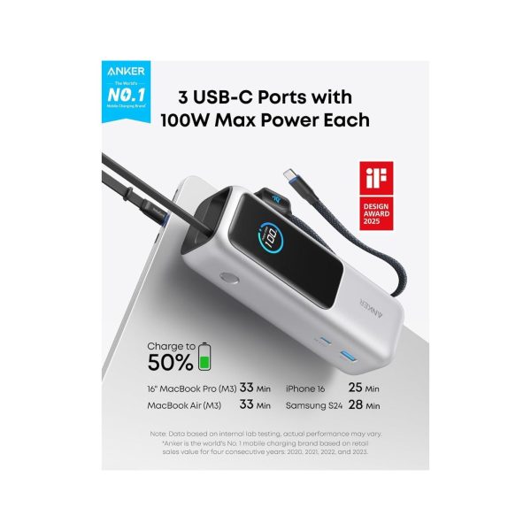 Anker Power Bank 25k mAh 165W Fast Charging White (6)