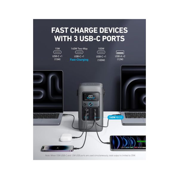 Anker SOLIX C200 DC 60k mAh 192Wh Power Bank Station Dark Gray (6)