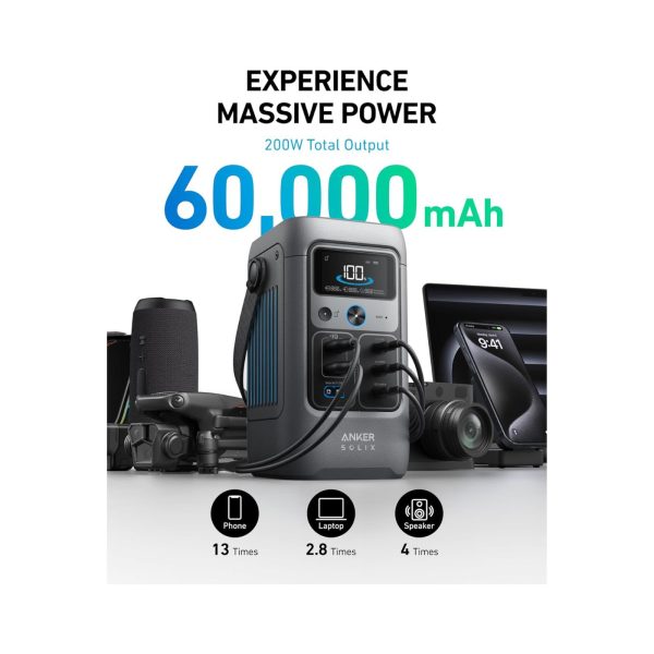 Anker SOLIX C200 DC 60k mAh 192Wh Power Bank Station Dark Gray (7)