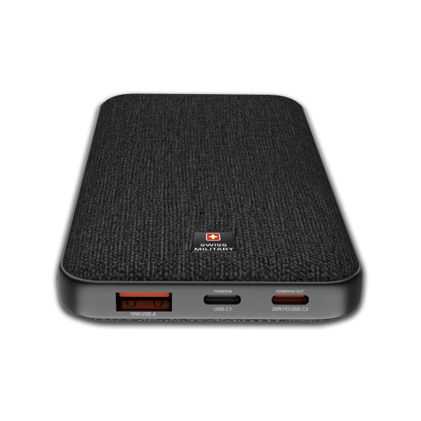 Swiss Military 10K mAh 2C 1A Powerbank With PD Fast Charge Black (2)