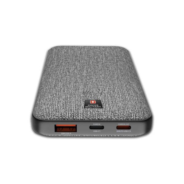 Swiss Military 10K mAh 2C 1A Powerbank With PD Fast Charge Grey (3)