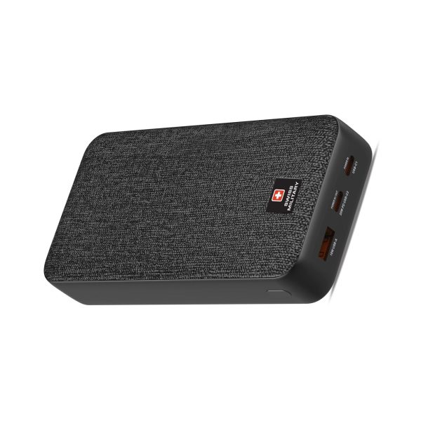 Swiss Military 20k mAh Powerbank Fabric Black (3)