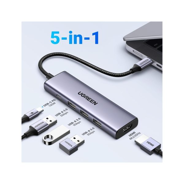 UGreen 5 in 1 4K HDMI PD 100w USB C Hub (4)