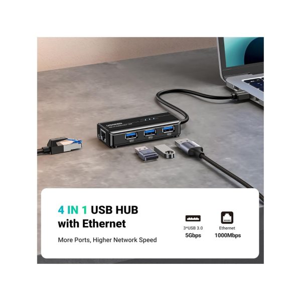 UGreen USB 3.0 Hub 3 Port Ethernet Gigabit Network Converter (10)