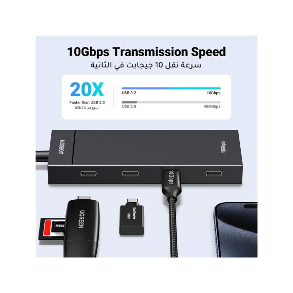 UGreen USB C 10 Gbps Hub 4 Type C 3.2 Extension Adapter (6)