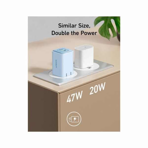 Anker 47W USB C Charger 2 Port Blue (2)