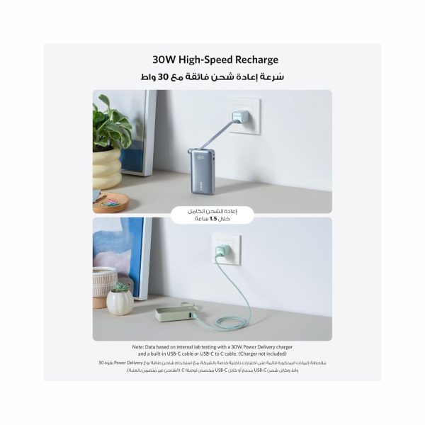 Anker 533 Nano Power Bank 10k 30W Built In USB C Cable Blu (2)