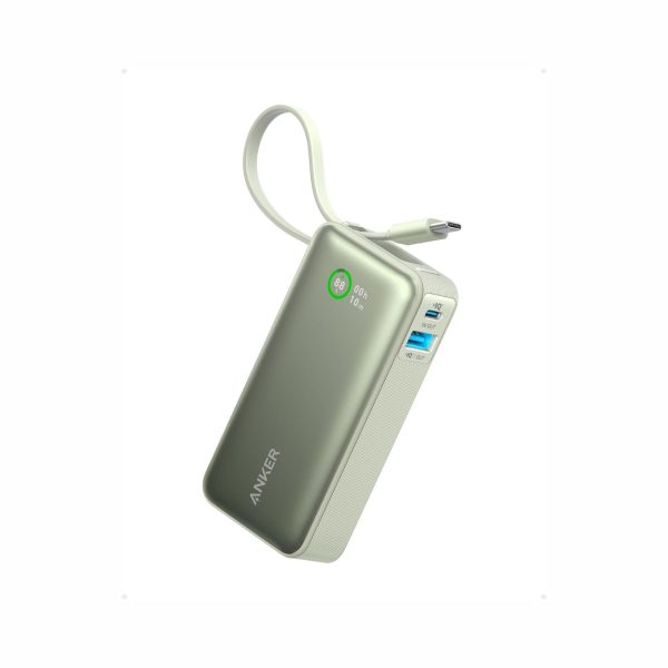 Anker 533 Nano Power Bank 10k 30W Built In USB C Cable Green (1)