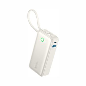 Anker 533 Nano Power Bank 10k 30W Built In USB C Cable White (1)