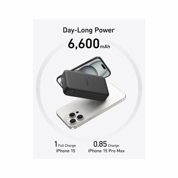 Anker 6600mAh  Qi2 15W MagSafe Power Bank Black  (4)