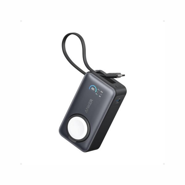 Anker MagGo Power Bank 10,000mAh 35W Built In USB C Cable Black (1)