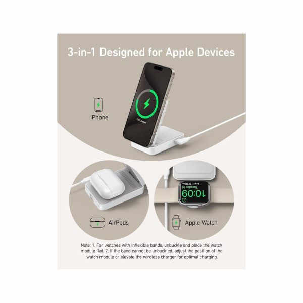 Anker MagGo Wireless Charging Station 3 in 1 White (3)