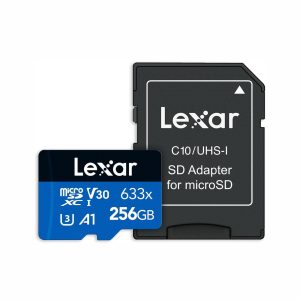 Lexar 633x microSDXC UHS I Card with SD Adapter 256GB (1)