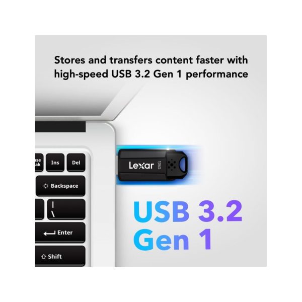 Lexar JumpDrive S80 USB 3.0 Flash Drive Black 128GB (6)