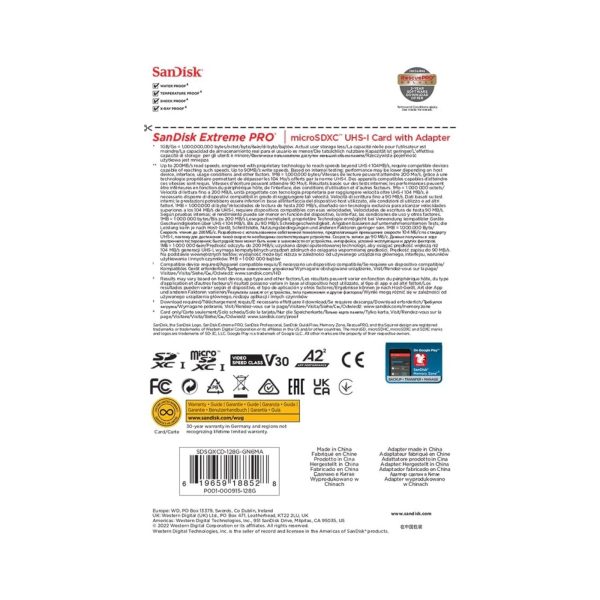 SanDisk Extreme Pro microSD UHS RedBlack 128GB  (2)