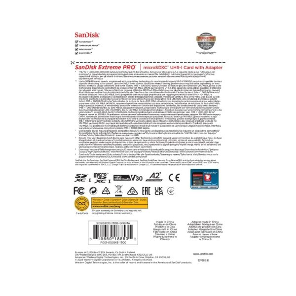SanDisk Extreme Pro microSD UHS RedBlack 1TB  (2)