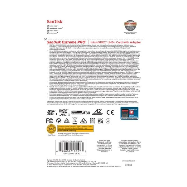 SanDisk Extreme Pro microSD UHS RedBlack 64GB  (2)