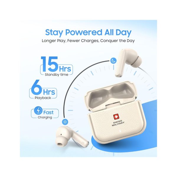 Swiss Military Victor RT75 Pro ANC Earbuds Cream (3)